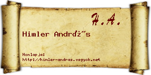 Himler András névjegykártya